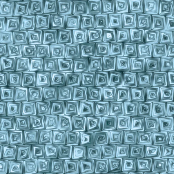 Tiny Turquoise Squiggly Swirly Spiral Squares Seamless Texture Pattern — Foto Stock
