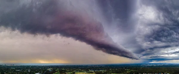 Frankston Victoria Australia January 2022 Panoramic Menacing Apocalyptic Storm Front — стоковое фото