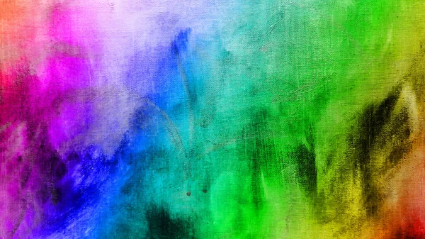 Çirkin Tuval Desenli Arka Planda Çok Renkli Gökkuşağı Boyası — Stok fotoğraf