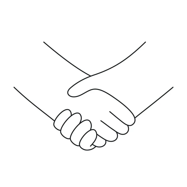 Пожмём Руки Приветствие Друзей Знакомство Дружба Партнерство Завершение Встречи Контракт — стоковый вектор