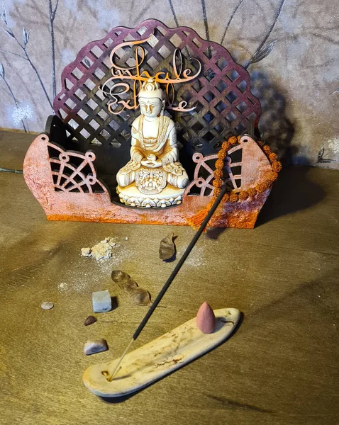 Buddha Decor Altar Meditation set — 스톡 사진