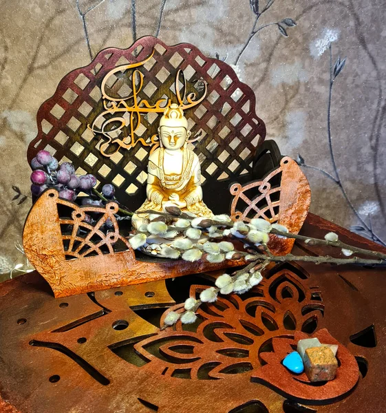 Buddha Decor Altar Meditation set — 스톡 사진