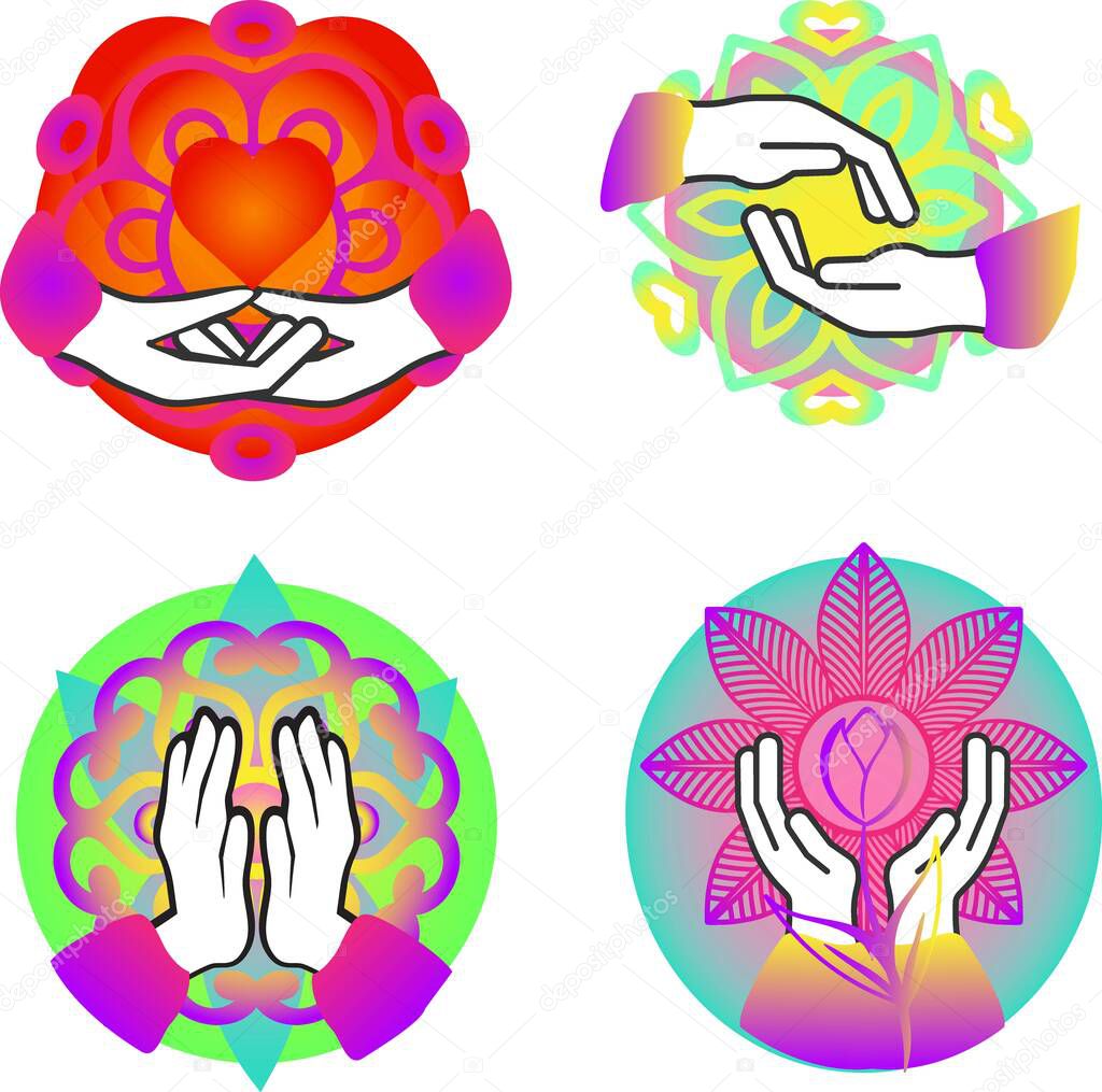 Holy Mudra Mandala Healthy Yogi Sign Set 