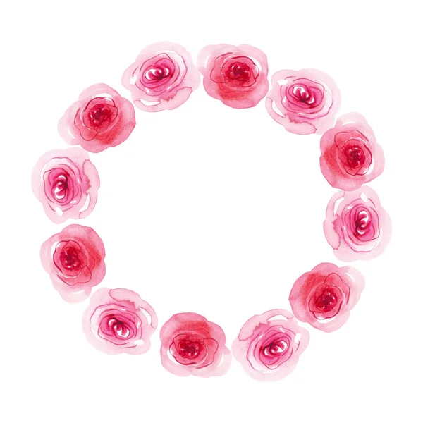 Una Corona Rosas Ilustración Acuarela Pintado Mano — Foto de Stock