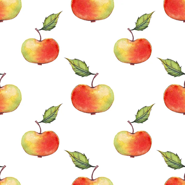 Suluboya elmalar. Kusursuz desen. El boyası. 