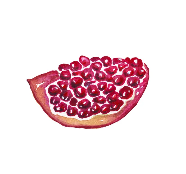 Granátové Jablko Ilustrace Akvarelů Ručně Malovaný Obrázek — Stock fotografie