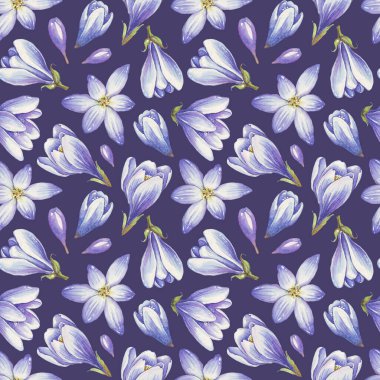 Bahar çiçekleri pürüzsüz desen. Suluboya timsahlar. El boyaması.