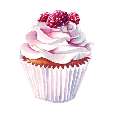 Çöreğim. Tatlı. Suluboya çizimi. El boyaması.