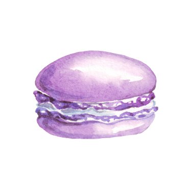 Makarna. Tatlı. Suluboya çizimi. El boyaması.