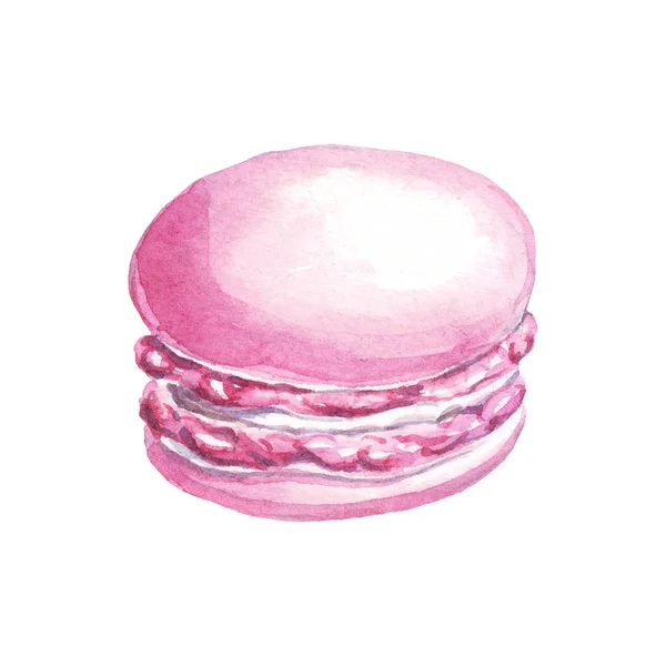 Macaroon Dessert Watercolor Illustration Hand Painted — 스톡 사진