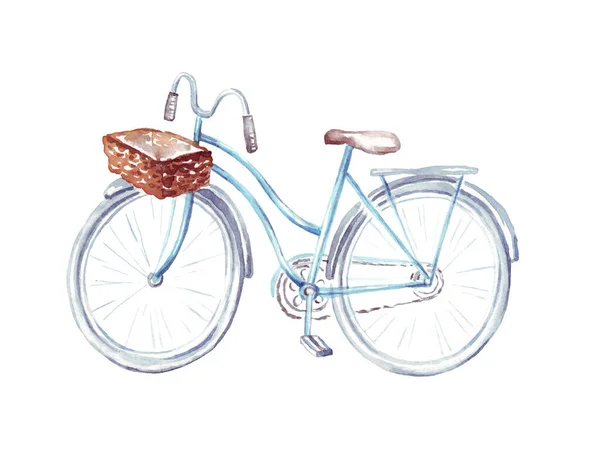 Bicicleta Clipart Aquarela Ilustração Pintada Mão — Fotografia de Stock