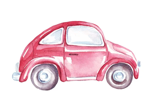 Voiture Dessin Animé Clipart Aquarelle — Photo