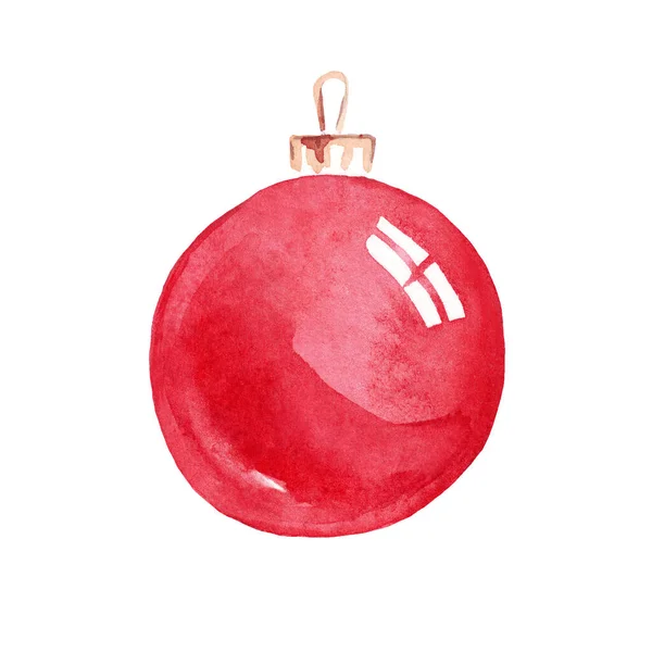 Buborék Karácsonyi Dekoráció Akvarell Előfizető — Stock Fotó