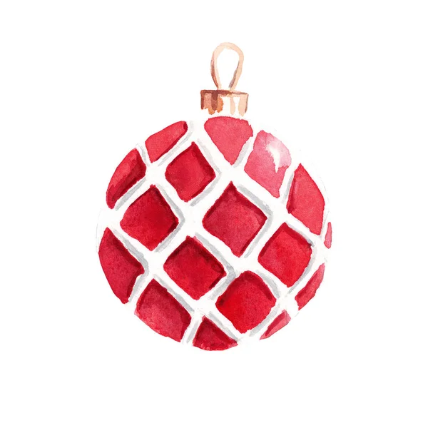 Bolha Decoração Natal Clipart Aquarela — Fotografia de Stock