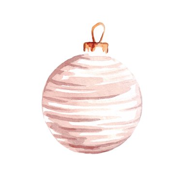 Baloncuk. Noel süsü. Suluboya Clipart