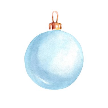 Baloncuk. Noel süsü. Suluboya Clipart