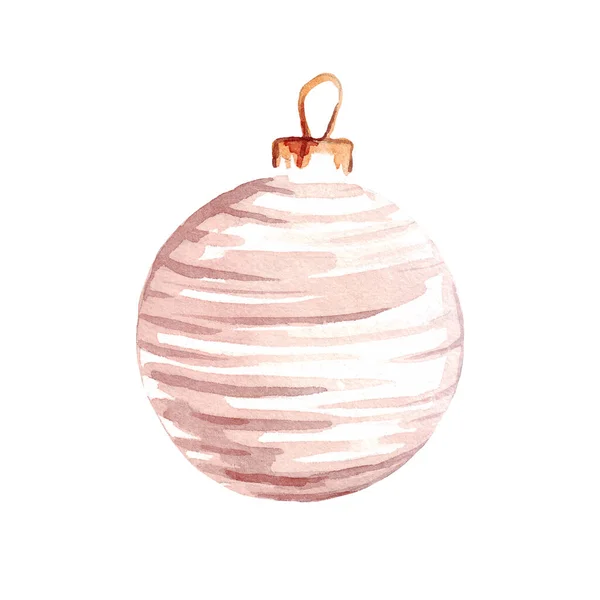 Bublina Vánoční Ozdoba Kliparty Akvarelů — Stock fotografie