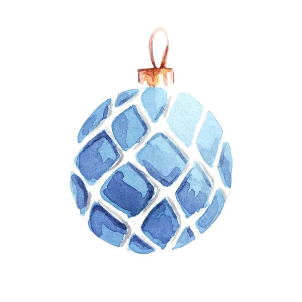 Bolha Decoração Natal Clipart Aquarela — Fotografia de Stock