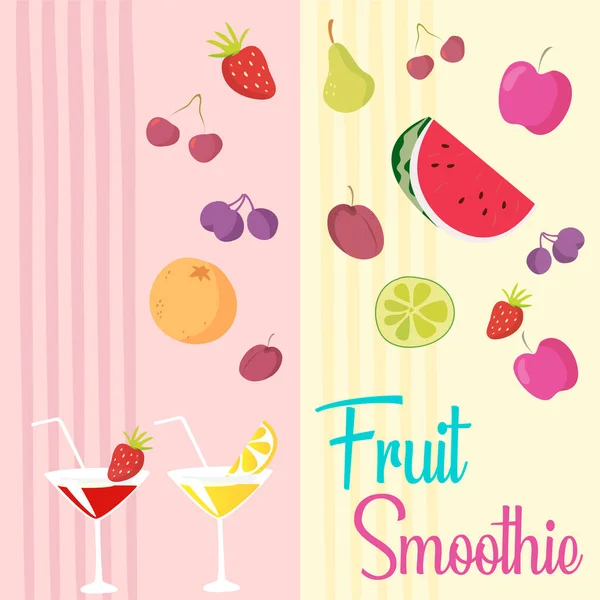 Batido Frutas Diseño Vectores — Vector de stock