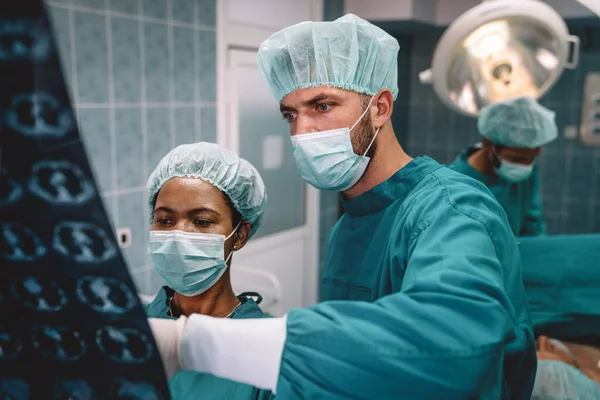 Preparazione Dei Medici Intervento Chirurgico Ospedale Concetto Sanitario — Foto Stock