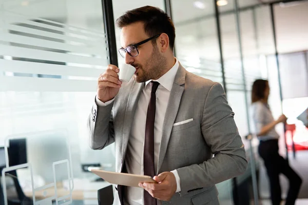 Ceo Eigentümer Führer Mitarbeiter Portrait Möglicherweise Finanzen Buchhalter Manager Technologie — Stockfoto