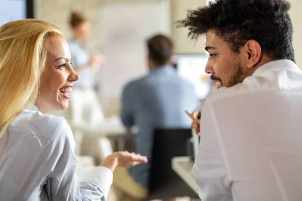 Startup Diversiteit Teamwork Brainstorming Meeting Concept Groep Succesvolle Multi Etnische — Stockfoto