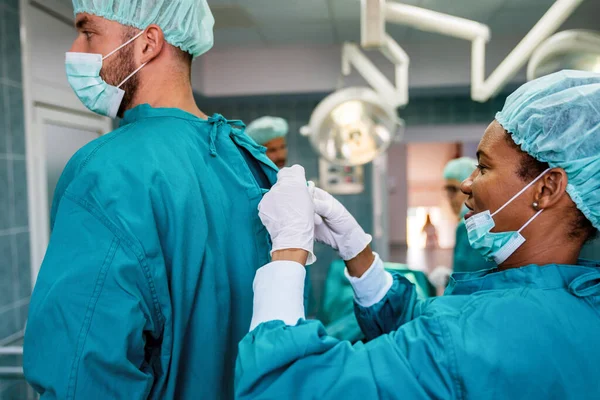 Preparación Los Médicos Para Operación Quirúrgica Hospital Concepto Sanitario —  Fotos de Stock