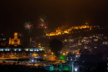 Tiflis, Gürcistan - 31 Aralık 2020: Tiflis, Yeni Yıl