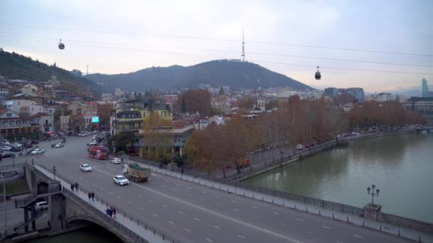Tbilisi Georgia November 2021 Pemandangan Indah Tbilisi — Stok Video