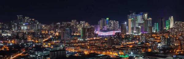 Batumi, Georgia - 31 December, 2021: Aerial View Of Urban Cityscape of Batumi At night — Stock Fotó