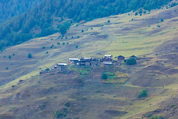 Krásný Výhled Horskou Vesnici Tusheti Georiga Cestování — Stock fotografie