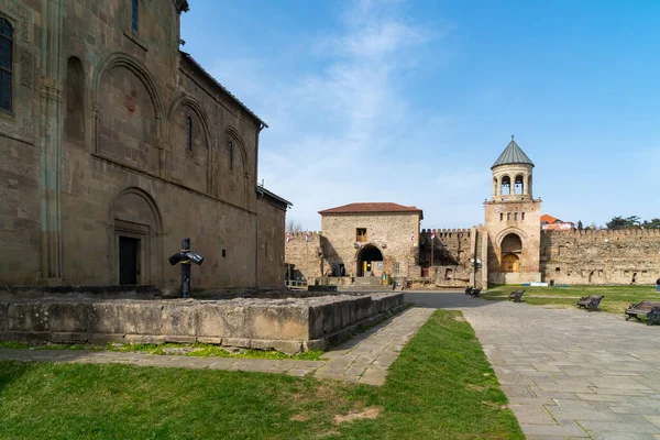 Entrada Para Catedral Ortodoxa Velha Svetitskhoveli Mtskheta Religião — Fotografia de Stock