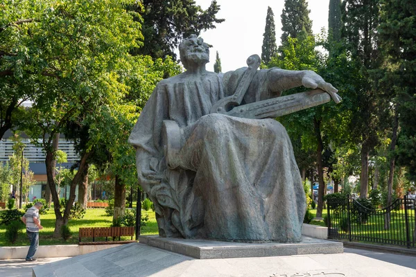 Tbilisi Georgia August 2021 Monument Poet Akaki Tsereteli Public Park — Stock Photo, Image