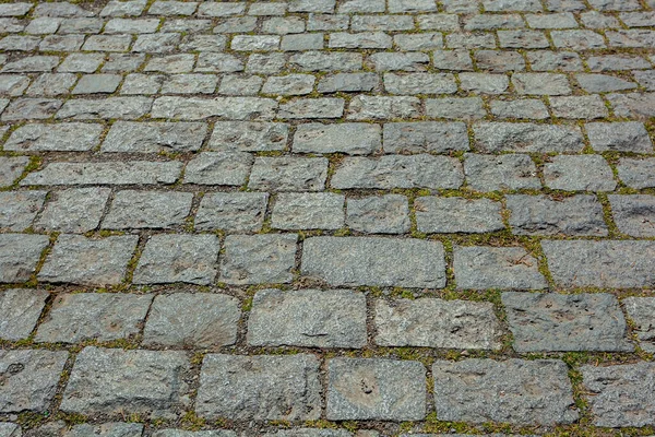 Textura Pavimento Piedra Fondo Abstracto Del Antiguo Pavimento Adoquines — Foto de Stock