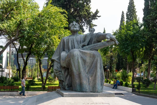 Tbilisi Georgia Augusti 2021 Monument Över Poeten Akaki Tsereteli Offentlig — Stockfoto