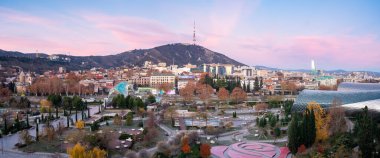 Tbilisi, Georgia - 4 December, 2021: Beautiful view of the city of Tbilisi