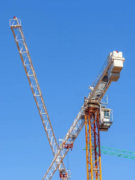 The Crane tower in construction site of a high-rise condominium