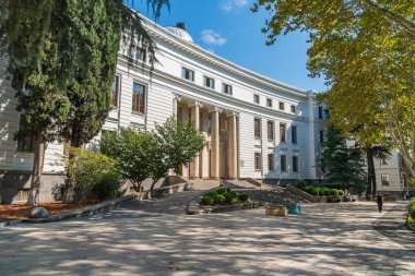 Tbilisi, Georgia - 18 September, 2021: View of Tbilisi State University, established 1918. Education
