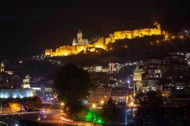 Tiflis, Gürcistan - 6 Kasım 2021: Narikala. Seyahat
