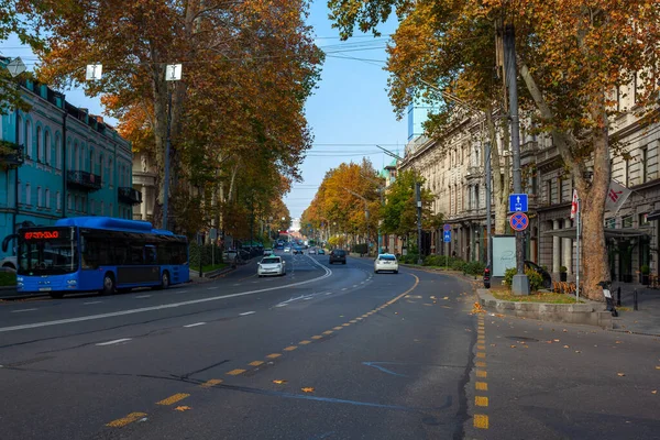 Tbilisi Georgia November 2021 Shota Rustaveli Avenue Tbilisi Travel — Stock Photo, Image