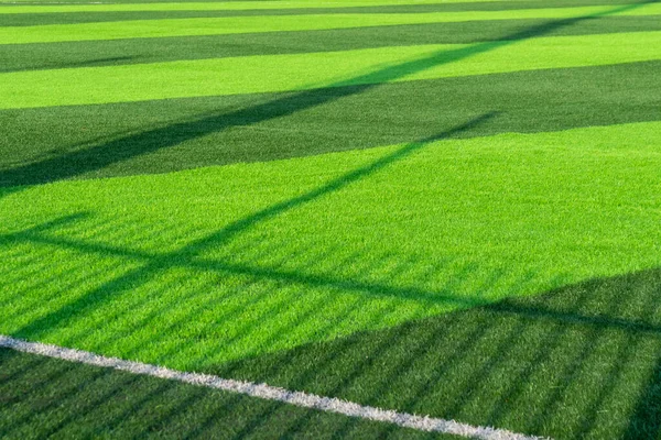 Artificial Green Grass Professional Soccer Field Sport — 图库照片