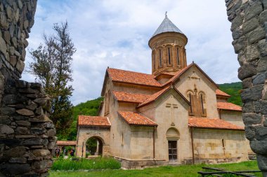Kartli, Georgia - 12 May, 2022: Kvatakhevi a medieval Georgian Orthodox monastery in kartli, religion