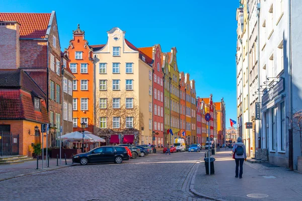 Gdansk Poland March 2022 Colorful Medieval Townhouses Gdansk Most Notable — стоковое фото