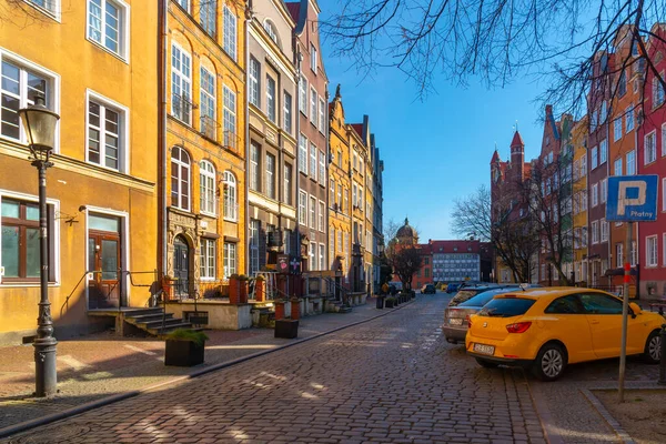 Gdansk Poland March 2022 Colorful Medieval Townhouses Gdansk Most Notable — Stockfoto