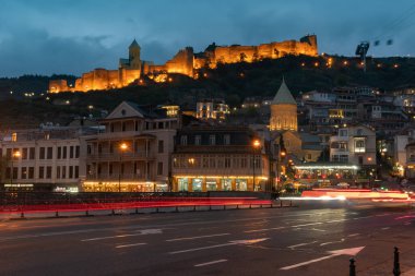 Tiflis, Gürcistan - 14 Kasım 2021: Narikala. Seyahat