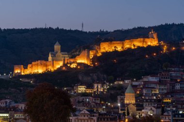 Tiflis, Gürcistan - 14 Kasım 2021: Narikala. Seyahat