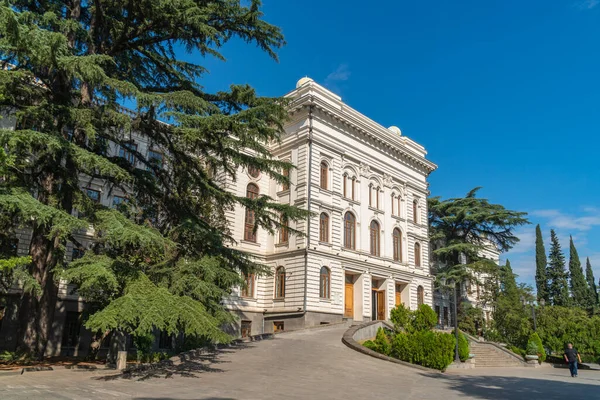 Вид Тбилисского Государственного Университета Основанного 1918 Году Образование — стоковое фото
