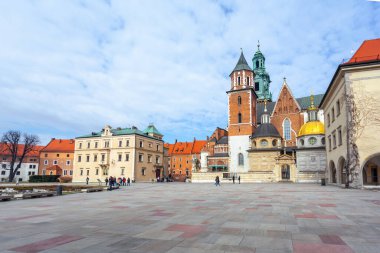 Krakow, Poland - 14 March, 2022: Wawel castle famous landmark in Krakow. Travel