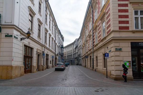 Krakow Poland March 2022 Street Old Town Morning Krakow Travel — Zdjęcie stockowe