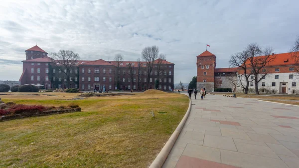 Krakow Poland March 2022 Wawel Castle Famous Landmark Krakow Travel — стоковое фото